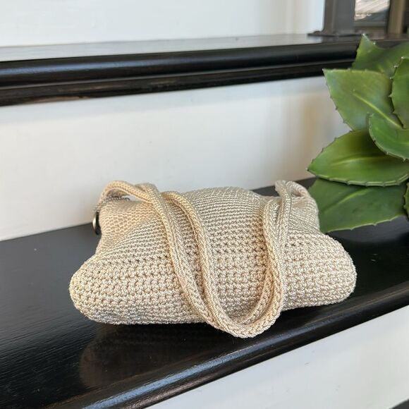 The Sak Neutral Woven Shoulder Purse Double Strap Like New Grab & Go - Picture 6 of 8